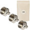 3x Tappo a vite coassiale tipo F maschio - resistenza 75 Ohm per cavo connettore TV antenna satellite - Adaptout marca francese