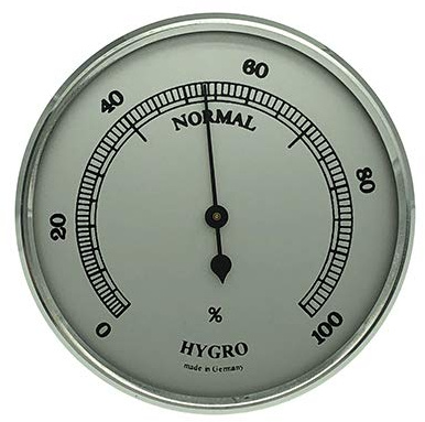 SELVA Hygrometer Einbau-Wetterinstrument, Durchmesser 65 mm, silber