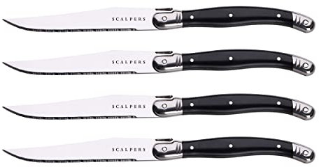 Set de 4 cuchillos en acero inoxidable y mango ergonómico Scalpers Home