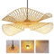 E27 Suspension Lumineuse Salle À Manger Lampe Suspendue Bambou Tissé À La Main Rotin Naturel Pendentif Plafonnier Créatif Abat-Jour Lustre Pour Restaurant Chambre Cuisine Couloir Bureau,65cm