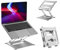 Properav Silver Aluminum Laptop Notebook Stand Holder, Height Adjustable Riser for laptops inc MacBook Air/Pro, Dell, HP, ASUS, Google, Lenovo, Acer, Chromebook, Microsoft Surface etc