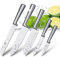 HUIKAILI Professional Knife Set - Stainless Steel, Sharp, Non-Slip, Frosted Handle - Santoku, Chef's, Bread, Universal, Paring Knife Set with Gift Box