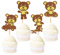 24 Stück Bären-Cupcake-Topper, süße Bären-Cupcake-Dekorationen, Picks, Kinderparty, Babyparty, Tiere, Motto-Feier Dekorationszubehör für Geburtstagsfeiern