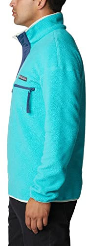 Columbia Helvetia Half Snap Pile, Aqua Brillante, XXL Uomo