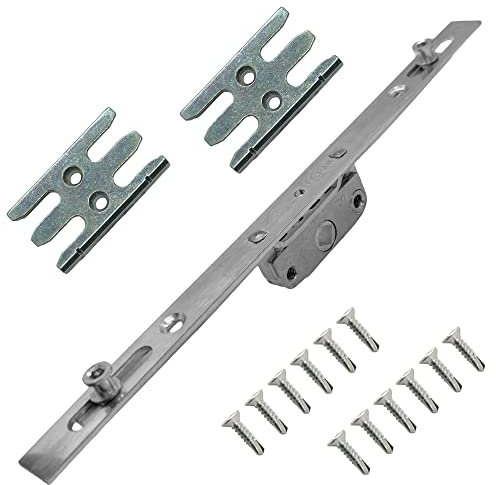 Kit de reparación universal para ventanas (1000 mm, espagnolette 20 mm, 8 mm, setas, incluye tornillo)