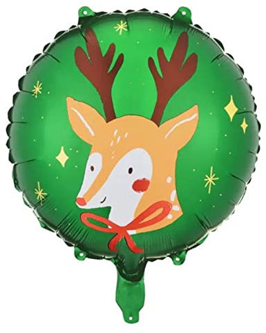 ABC18 Folienballon Rentier | Ø 45 cm Grün