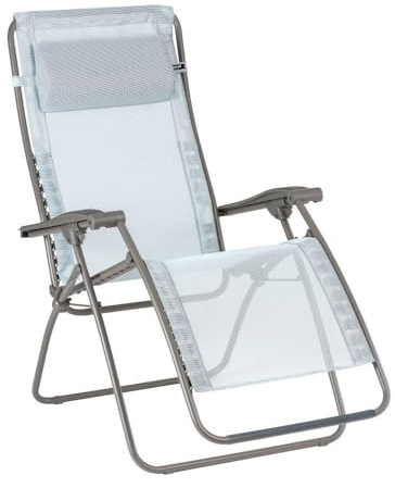 Lafuma MOBILIER - Relaxsessel Zero Gravity RSXA Clip - Klappbarer Liegestuhl für Terrasse und Garten - Strapazierfähiges Batyline®-Gewebe - Mehrpositionenliege, Komfortabel, Frankreich - Himmelblau