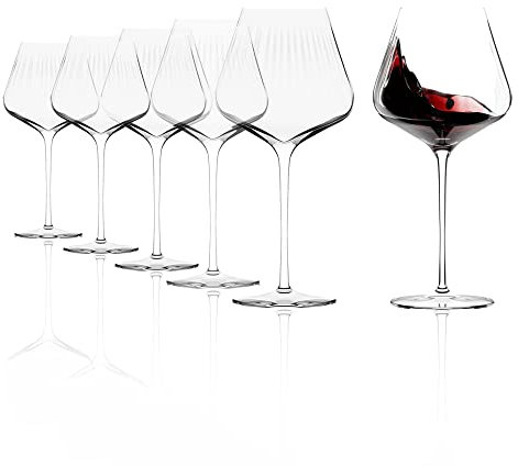 Stölzle Lausitz Set di 6 bicchieri da vino rosso Symphony/bicchieri da vino rosso di alta qualità/bicchiere di cristallo/bicchieri da vino rosso lavabili in lavastoviglie
