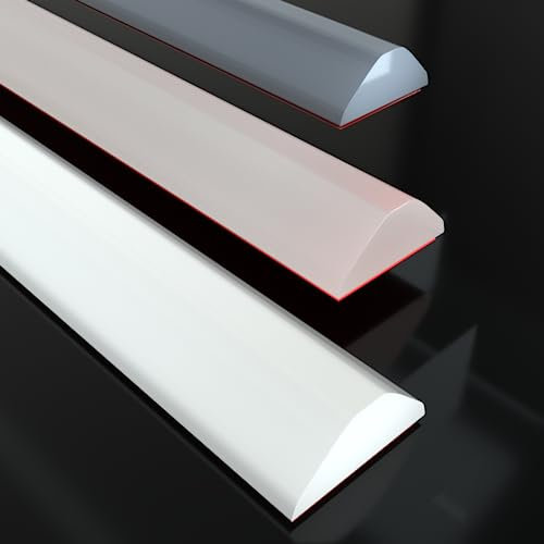 200CM T Forme Blanc Barriere De Douche Silicone,Seuil Douche Barrage d'eau Autocollante,Barre Anti Débordement Douche Italienne, Joint Barrière Porte Douche Pliable et Système De Rétention Étanchéité