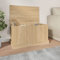 Homgoday Truhe mit Deckel Holztruhe Holzkiste Aufbewahrungstruhe Aufbewahrungsschrank für Flur Schlafzimmer Wohnzimmer Sonoma-Eiche 70x40x38 cm Holzwerkstoff