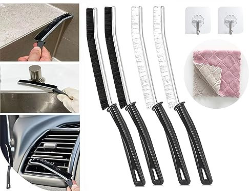 XTAIQD Crevice Cleaning Brush,Bathroom Cleaning Brush,Hard Bristle Crevice Cleaning Brush,Window Groove Brush Clean The Dead Corners Of Bathroom Kitchen Tiles.(4pcs) (4pcs)