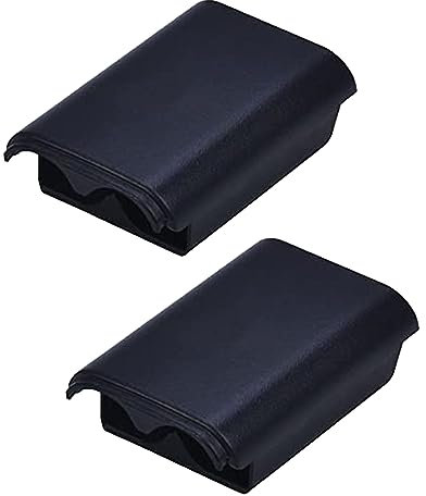 PeiDog 2 Pz Batteria Cover Shell Case per Microsoft Xbox 360 Wireless Controller (nero), PD_DianChiGai_Hei_2ge