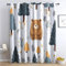 QEODAH Vorhänge Kinder Waldtiere Gardinen mit Ösen, Vorhang Blickdicht, Verdunklungsvorhänge, Schlafzimmer Wohnzimmer & Kinderzimmer Deko, Blackout Curtain 2er Set H 260 x B 140 cm