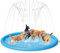 pecute Sprinkler Pad for Dogs & Kids-300cm, Thickened Dog Splash Mat Durable Children Water Play Toy Anti Slip, Inflatable Swimming Bathing Pool for Summer Outdoor Garden (Dia 118.11cm)