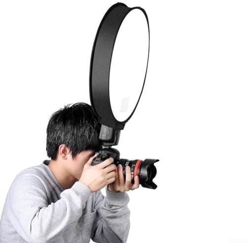Mini-Softbox, rund, Beauty-Dish Speedlite, Blitzdiffusor, Softbox, runde Softbox für Kamera-Speedlight, verbessern Sie Ihre Fotografie (40 cm)