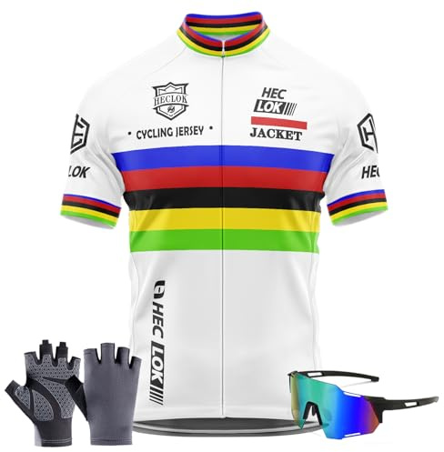 Maglia Ciclismo Uomo Maniche Corte – Traspirante, Leggera per MTB e Strada | Traspirante, leggera, asciugatura rapida, 3 tasche, per MTB e strada