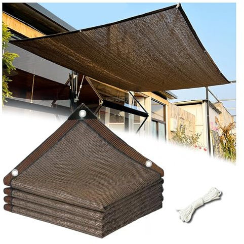 SXEVZOO Klein Sonnensegel Rechteckig Schattiernetz 90% Sonnenschutzdach Schattentuch 1.2x3m 1.8x4m 2.2x2.5m 2.4x3.5m Sichtschutz für Draußen Balkon Garten Zwinger(1.8x3m)