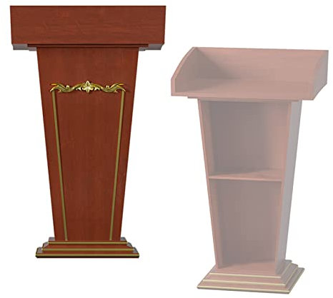 IUokLU Rednerpult-Podiumsständer, Rednerpult Hochleistungs-Rednerpultständer Kanzel-Podium, Brauner Großer Lagerempfangstresen Rednerpult-Bodenständer, Geschäftsbesprechungsraum/Hochschulvorlesung