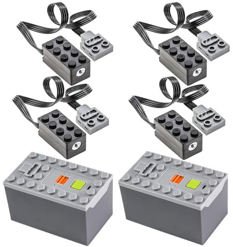 6Pcs Technical-Parts Power-Function-Kits Set AAA battery-box Small-Motor Compatible with Major Brand Building Block Toy Cars