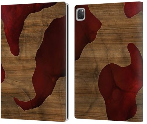 Head Case Designs Licenza Ufficiale Alyn Spiller Fuoco Legno & Resina Custodia Cover in Pelle a Portafoglio Compatibile con Apple iPad PRO 13 M4 2024