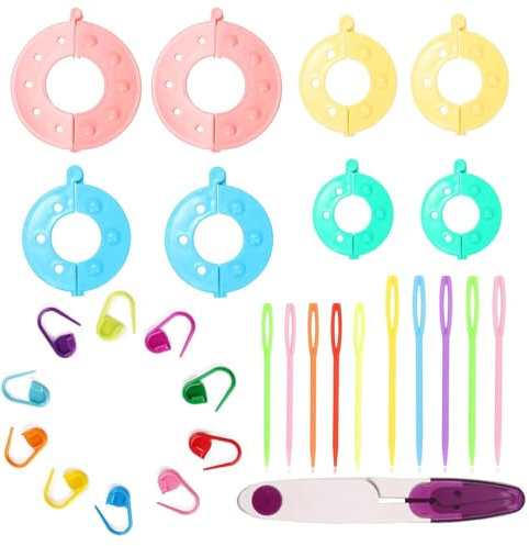 29-teiliges Pompom-Maker, Bommel-Maker aus Großbritannien, Bastelset mit Nähschere, handgefertigtes Pompon-Werkzeug, Weihnachtsspielzeug, Bastelset (4 Stile)