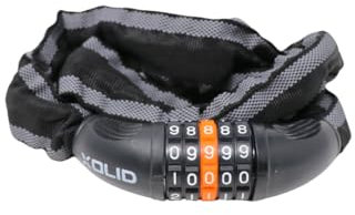 Xolid Ketten-Zahlenschloss 900 x 21 mm reflective – sicher, robust, wetterfest, mit 5-stelligem Zahlencode, ohne Schlüssel, ideal für Fahrrad, E-Bike, Roller, Diebstahlschutz, sichtbar & flexibel