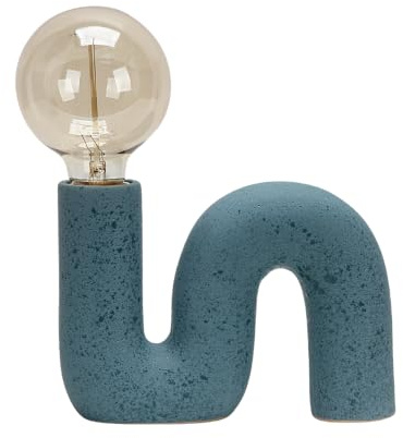 Luxus Tischlampe Berlin - Blau - H15xØ6 - Armatur E27 - Keramik - Schlafzimmer - Wohnzimmer - Schreibtischlampe