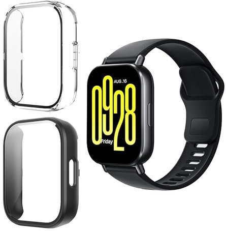 Effcotuo 2 Piezas Funda para Xiaomi Redmi Watch 5 Active Funda Cover, Protector de Pantalla TPU Suave láminas Protectora Anti-Rasguños HD Clear TPU [ Alta Sensibilidad]