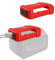 TPDL 2 Pack USB Ladegerät Adapter für Milwaukee M18 18V Akku, mit Typ-C PD 18W Schnellladeanschluss & USB-Anschluss, Akku-Halterung und Adapterfunktionen 2 in 1 (nur Adapter)