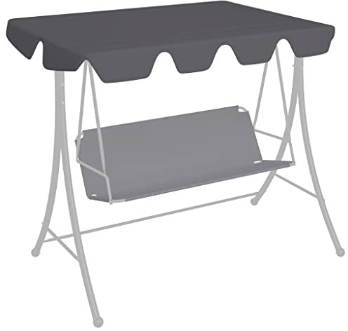 Home & Garden - Ersatzdach für Gartenschaukel Anthrazit 150/130x105/70cm-Möbelwahl