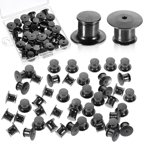 40 Stück Verschlüsse Pin Clips Verschlussstifte zur Befestigung von Verschlüssen Metall Pin Keepers Rücken Silber Anstecknadel Pins für DIY Schmuckherstellung