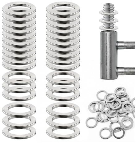50 Stück Fitschenringe Zimmertüren Spezial Tür Unterlegscheiben Edelstahl Türscharnier Montageringe Ohne Abriebspuren für Standard Zimmertüren