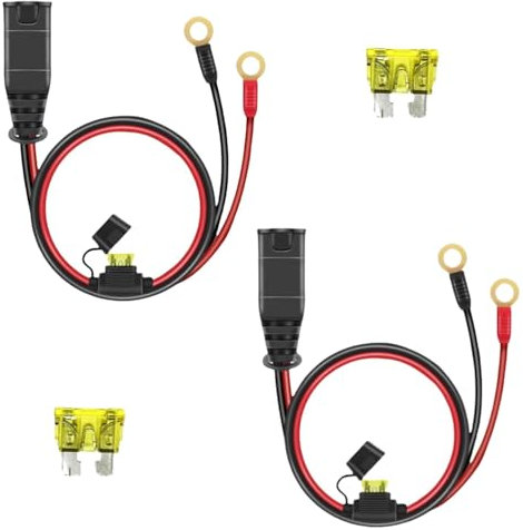 XHHKJGS GC008 X-Connect fit for NOCO Battery Charger, M10 XL Eyelet Terminal Connector Plug Extension Cable, Eyelet Terminal Accessory Genius Smart Battery Chargers 2-Pack