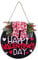 Valentinstagskranz | Happy Valentines Day Türdekoration Willkommensschild, 30 cm , Wanddekoration, romantische Herz-Türdekoration für Tisch, Fenster, Tür