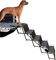 WUDLEP Verbesserte Hundetreppe, Metallrahmen, faltbar, bis 68 kg große Hundetreppe, leicht, tragbar, Haustierleiter, Rampe für Autos, SUVs und Hochbett, 5 Stufen