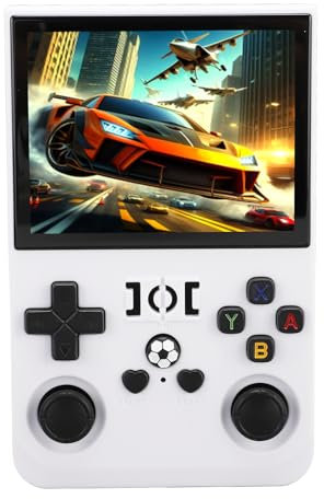 Handheld Spielkonsole, 4-Zoll-IPS-Bildschirm Retro-Konsole, 18000+ Tragbare Spielkonsole mit Kleiner Speicherkarte Vielseitige Spieloptionen mit Langer Akkulaufzeit (64GB)