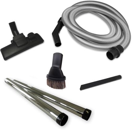 Set di accessori Kallefornia K655E_Kit composto da tubo + tubo cromato + bocchetta per pavimenti + bocchetta per fughe + pennello per mobili adatto per Ghibli M7