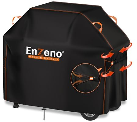 Enzeno Grill Cover for Outdoor Grill Waterproof, BBQ Gas Cover Heavy Duty, Anti-UV Fade Resistant Material, Tear Resistant Barbecue 60L x 26D x 33H fit Blackstone 28inch