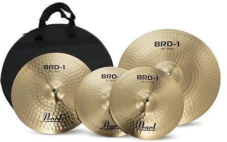 BRD1 3 Piece Cymbal Pack; Pearl Logo; 14 Hi-hats, 16 Crash, 20 Ride