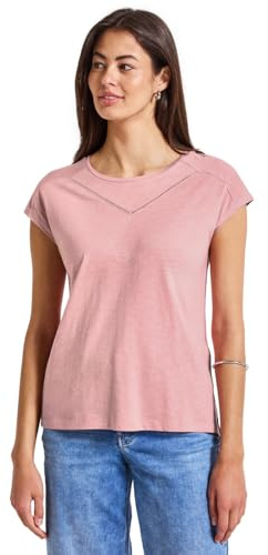 Street One Damen 3226375 Shirt mit Dekotape, Blush Peach, 36