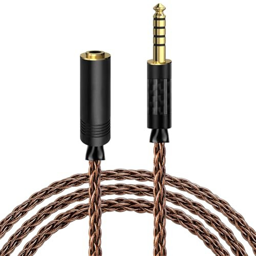 GEEKRIA Apollo 6NOCC 4.4mm Balanced Cable Single Crystal Copper Upgrade Extension cord, 4.4mm Male to Female Replacement Cord for HiFi Headset (4.9ft / 1.5m)