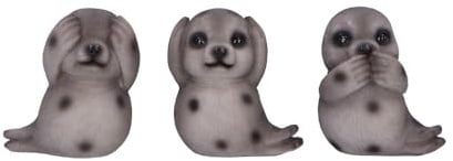 Nemesis Now Three Wise Seals 7.5cm | Original Nemesis Now Design, Animal Collectible