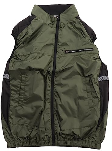 Aumotop Cooling Vest, Wearable Air Conditioned Clothes Sun Resistant Breathable Skin Friendly Wearable Cooling Fan Vest for Hiking Outwork Construction Men Women (Green)