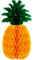 NET TOYS Wabenball Ananas Wabendeko Karibik Honeycomb Deko Sommerparty Wabenpapier Obst
