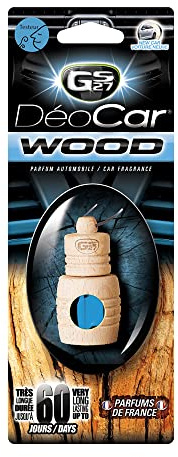 GS27 - Désodorisant Voiture Avec Diffuseur Bois Déocar Wood - Parfum Voiture 100% Français - New Car