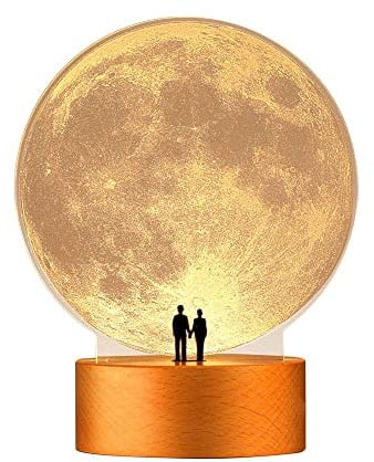 Mond Nachtlicht Jubiläum Hochzeit Nachttischlampen Unter dem Blutmond der Liebe (Nicht wiederaufladbar)