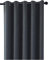COASTLINE Luna brushed blackout eyelet curtains Charcoal Dark Grey thermal insulated window treatment 2 panels blinds floor curtains for bedroom,Livingroom,Kids nursery room Width 90 x Drop 90