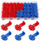 YIXISI 50 Pezzi Connettori Scotch, Connettore Rapido Filo Serratura Scozzese, Connettore Diramazione Rapido per Auto Moto Collegamento Filo (25 Pezzi Rosso, 25 Pezzi Blu)