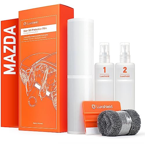 Luxshield Car Door Sill Protectors for Mazda MX-30 1 (I) DR I 2021-2025 - Paint Protection Film for Car Kick Plates Panel Covers Clear Transparent