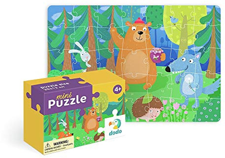 Dodo D300346 Educational Mini Teddy and His Friends Puzzle 35 Pieces, Various